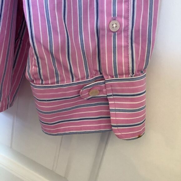 Lauren Ralph Lauren Pink Striped Button Down Shirt 💕💝❤ - Picture 5 of 5